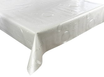 Ubrusy PVC s Textilním Podkladem Pearl ZG-7128A WHITE