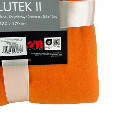 Fleece Deka Milutek 130x170 Oranžový