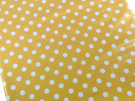 Ubrusy PVC s Textilním Podkladem žluté tečky Florista 01150-10 Rozměry