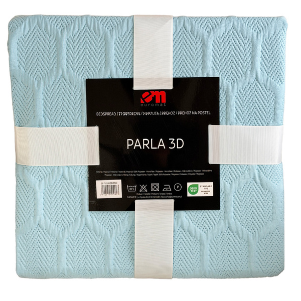 Dvoustranné Přehozy na Postel Parla 3D Modrý Bez Polštářů 180x220