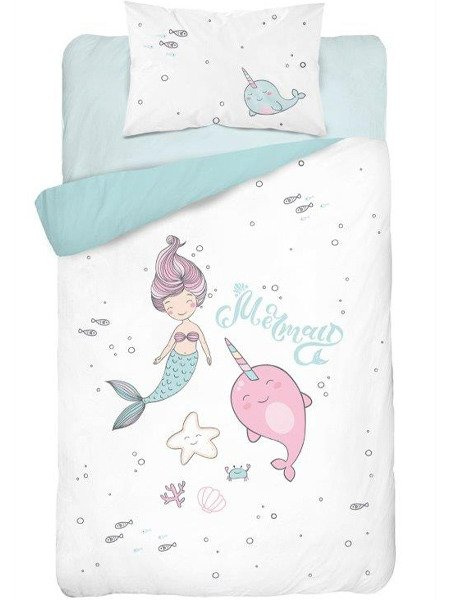Dětské Povlečení 100x135+40x60 Mořská Panna 3147B