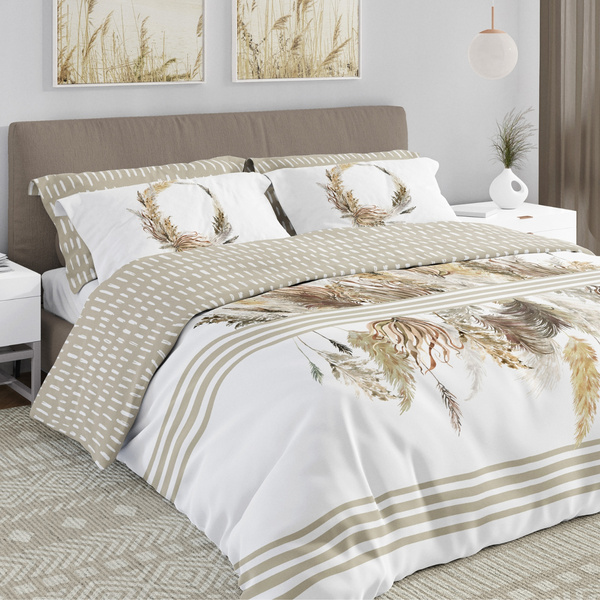 Sada Ložního Prádla Z Bavlněného Saténu 220x200+ 2x70x80 Boho 003