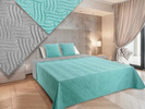 Dvoustranné Přehozy na Postel Vigo II Gray-Turquoise 11 220x240+2x40x40