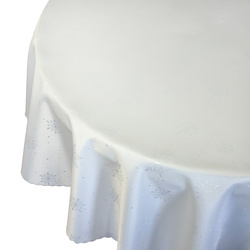 Ubrusy s Nešpinivou Úpravou Z-3500 Bílý Kulatý