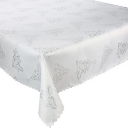 Oboustranně Ubrusy s Nešpinivou Úpravou Vianočný Strom Z-3401 stříbro