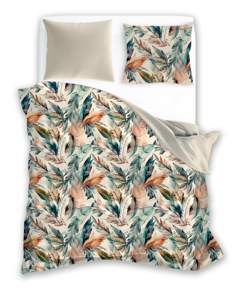 Sada Ložního Prádla Z Bavlněného Saténu 140x200+70x90 Milagro Verde 005