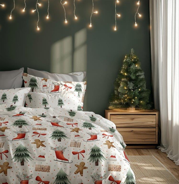 Bavlněné Povlečení 220x200+ 2x70x80 Scandic 078