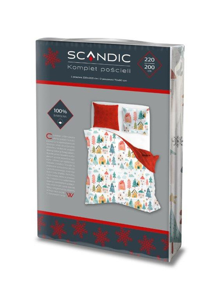 Bavlněné Povlečení 220x200+ 2x70x80 Scandic 080