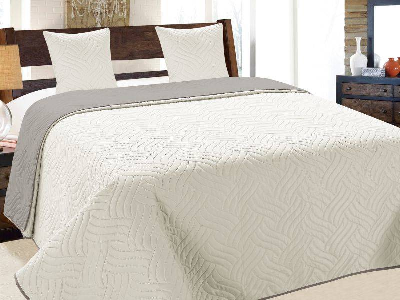 Dvoustranné Přehozy na Postel Vigo II 011 šedá 180x220+2x40x40