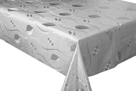 Ubrusy PVC s Textilním Podkladem 3D Metallico T-6154C Silver v Rolích
