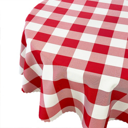 Ubrusy s Nešpinivou Úpravou Alice Káro Červený Kulatý