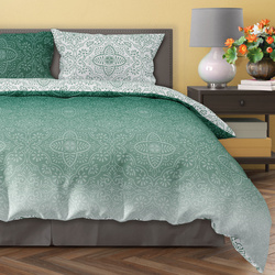 Sada LožníhoPrádla Z Bavlněného Saténu 140x200+70x90 Milagro Verde 023