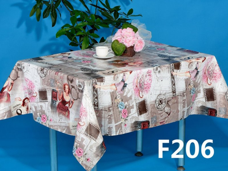 Ubrusy PVC s Textilním Podkladem F206