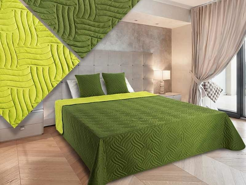 Dvoustranné Přehozy na Postel Vigo II Green-Olive 11