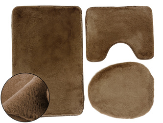 Koupelnové Předložky Lombok II Hnědý  - 3 ks