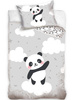 Dětské Povlečení 100x135+40x60 Malý Panda Gray BABY226009