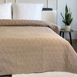Dvoustranné Přehozy na Postel Parla 3D Béžová Bez Polštářů 180x220
