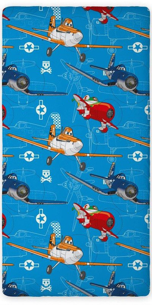 Bavlnené Prostěradlo Disney Letadla 01 160x200 cm