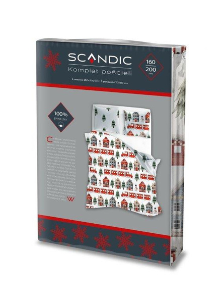 Bavlněné Povlečení 220x200+ 2x70x80 Scandic 075