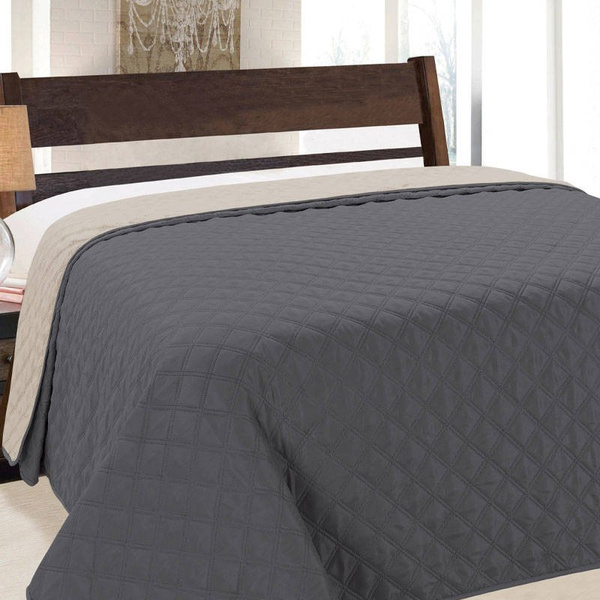 Dvoustranné Přehozy na Postel Vigo II Stříbrná Šedá 013- Bez Polštářů 170x210