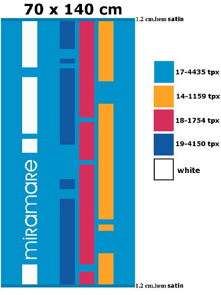 Welurowy Ręcznik Plażowy Miramare STP 06 70x140 cm