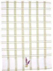 Bavlněné Kuchyňské Utěrky Lavender Bílá Zelená 45x65 cm