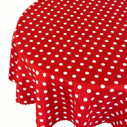 Ubrusy s Nešpinivou Úpravou Tečky Červený Kulatý