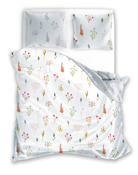 Sada LožníhoPrádla Z Bavlněného Saténu 220x200+ 2x70x80 Milagro Verde 022