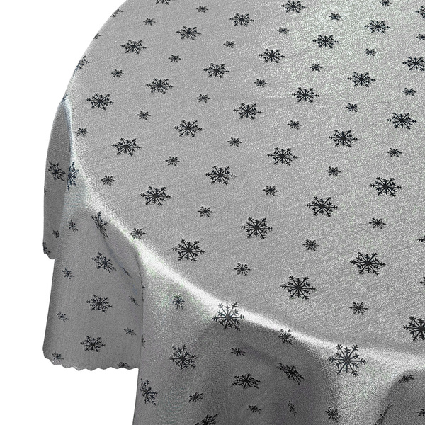 Oboustranně Ubrusy s Nešpinivou Úpravou zelená Sníh 1 Kulatý