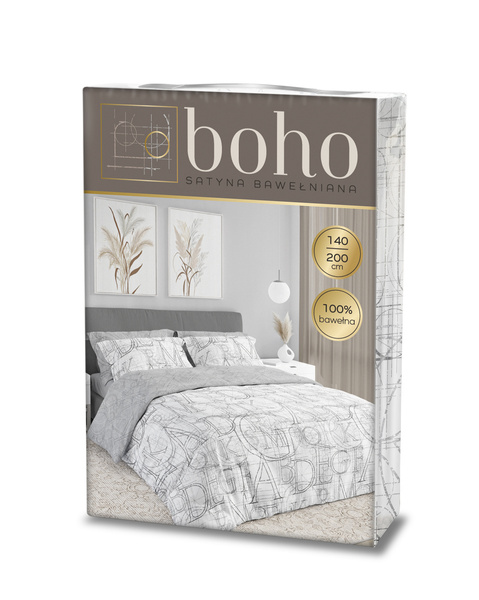 Sada Ložního Prádla Z Bavlněného Saténu 160x200+ 2x70x80 Boho 009