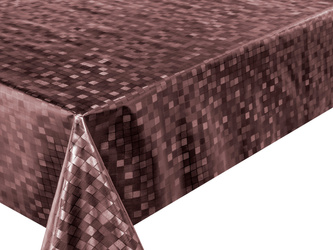 Ubrusy PVC s Textilním Podkladem 3D Metallico T-6190D Coffee v Rolích