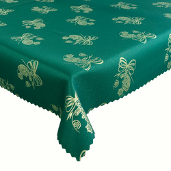 Oboustranně Ubrusy s Nešpinivou Úpravou zelená Sníh 1