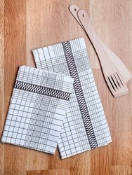 Bavlněné Kuchyňské Utěrky Nina Hnědý 45x65 cm