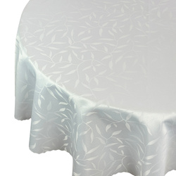 Ubrusy s Nešpinivou Úpravou 154 Bílý Listy Kulatý