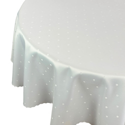 Ubrusy s Nešpinivou Úpravou Tečky Bílý Kulatý