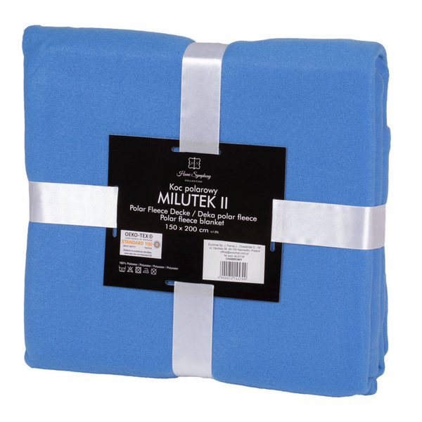 Fleece Deka Milutek 130x170 Modrá