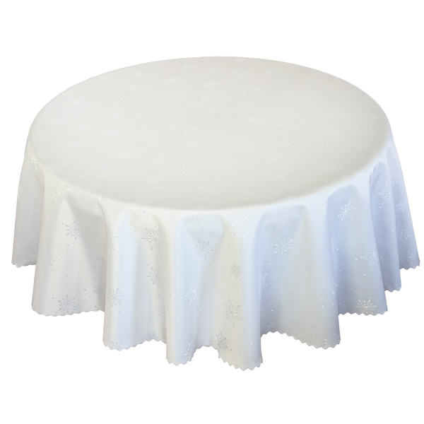 Ubrusy s Nešpinivou Úpravou Z-3500 Bílý Kulatý