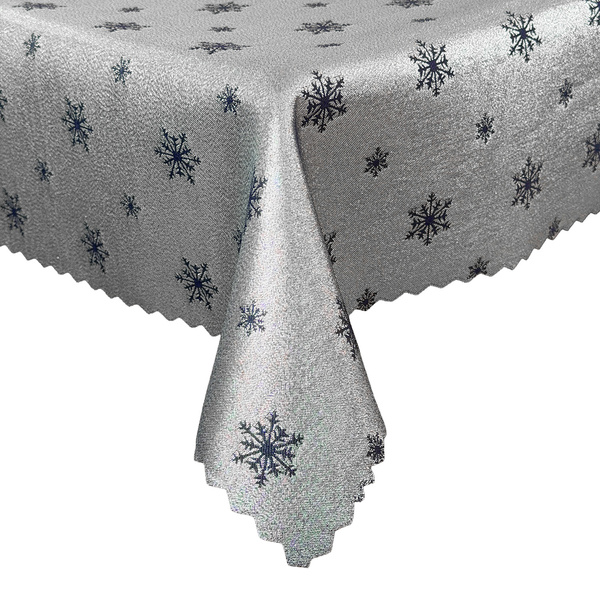 Oboustranně Ubrusy s Nešpinivou Úpravou zelená Sníh 1