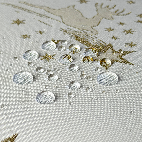 Oboustranně Ubrusy s Nešpinivou Úpravou Zlatý Sníh I Kulatý