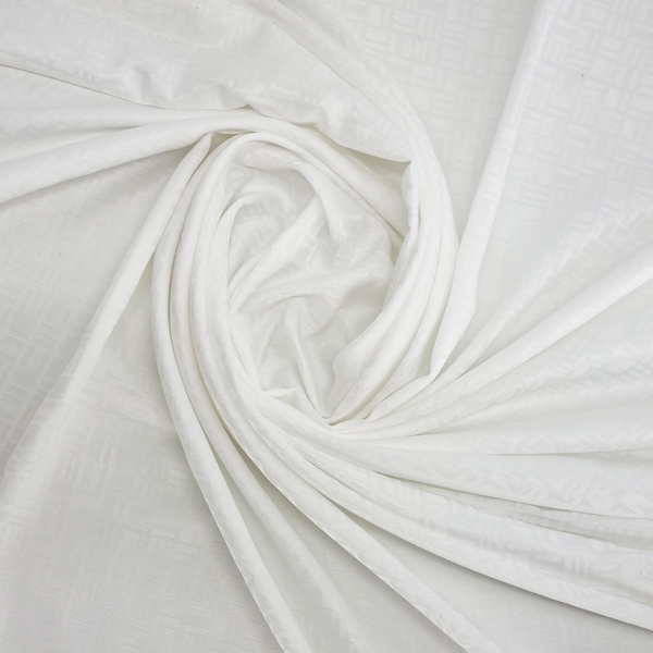 Ubrusy s Jacquard Ines Bílá kostkovaná