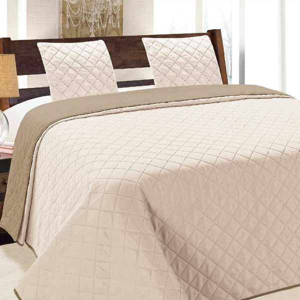 Dvoustranné Přehozy na Postel Vigo II Cappuccino Ecru 10 220x240+2x40x40