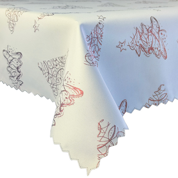 Oboustranně Ubrusy s Nešpinivou Úpravou Vánoční Strom Z-3401 Zlatý 