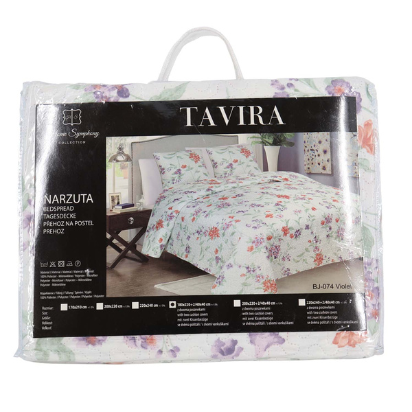 Přehozy na Postel TAVIRA BJ-074 Violet 220x240+2x40x40