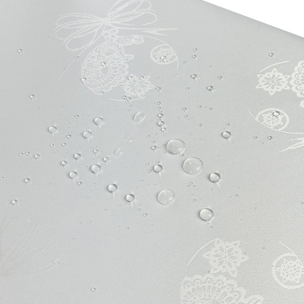 Ubrusy s Nešpinivou Úpravou Z-3438 Bílý Kulatý