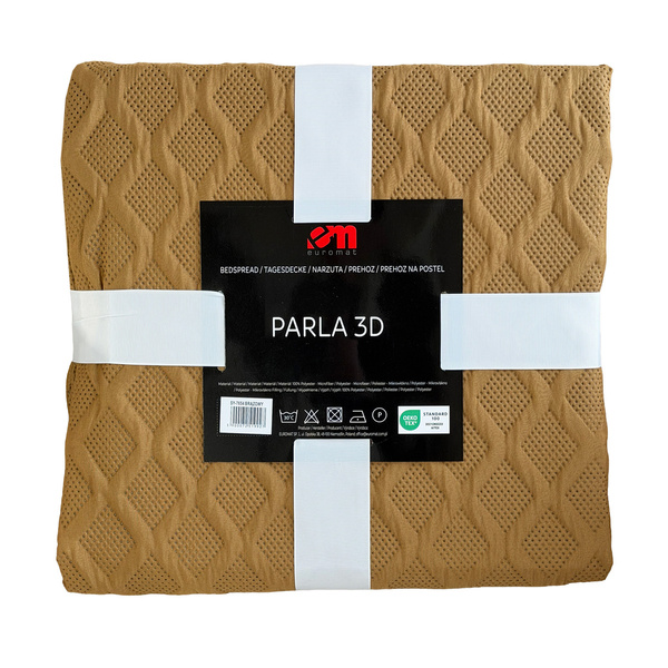 Dvoustranné Přehozy na Postel Parla 3D Hnedá Bez Polštářů 180x220