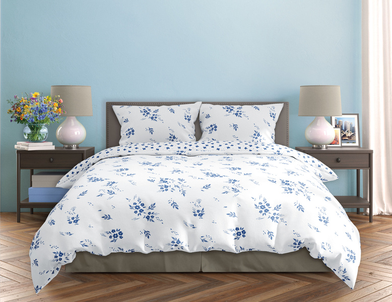 Sada Ložního Prádla Z Bavlněného Saténu 140x200+70x90 Milagro Verde 012