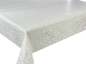 Ubrus z voskovaného plátna Bílá Krajka 137 Felicita 3040A