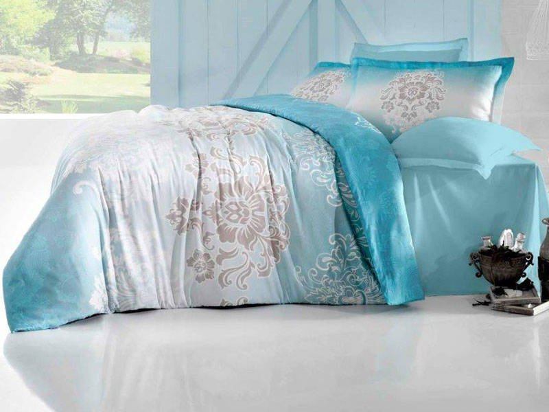 Bavlněné Povlečení Satin VALENTINI ILMA BLUE