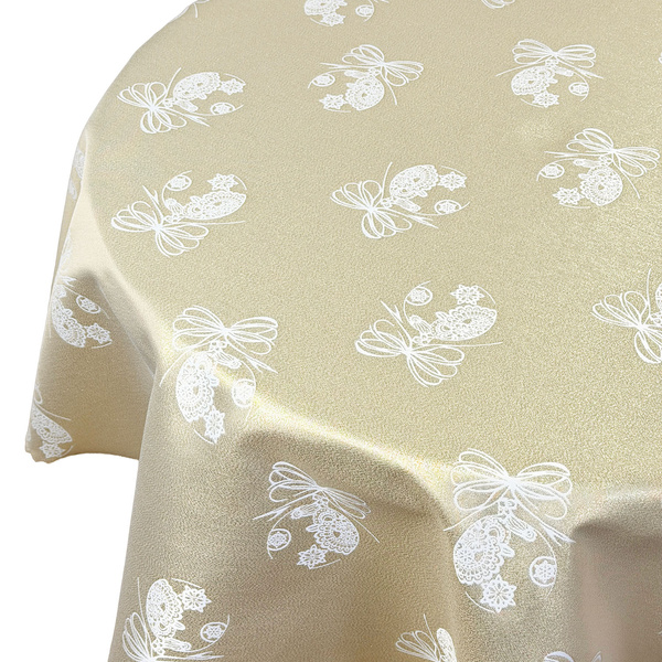 Oboustranně Ubrusy s Nešpinivou Úpravou Vánoční zlatý vánoční ozdoba Ornament Kulatý