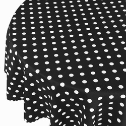 Ubrusy s Nešpinivou Úpravou Tečky Černý Kulatý